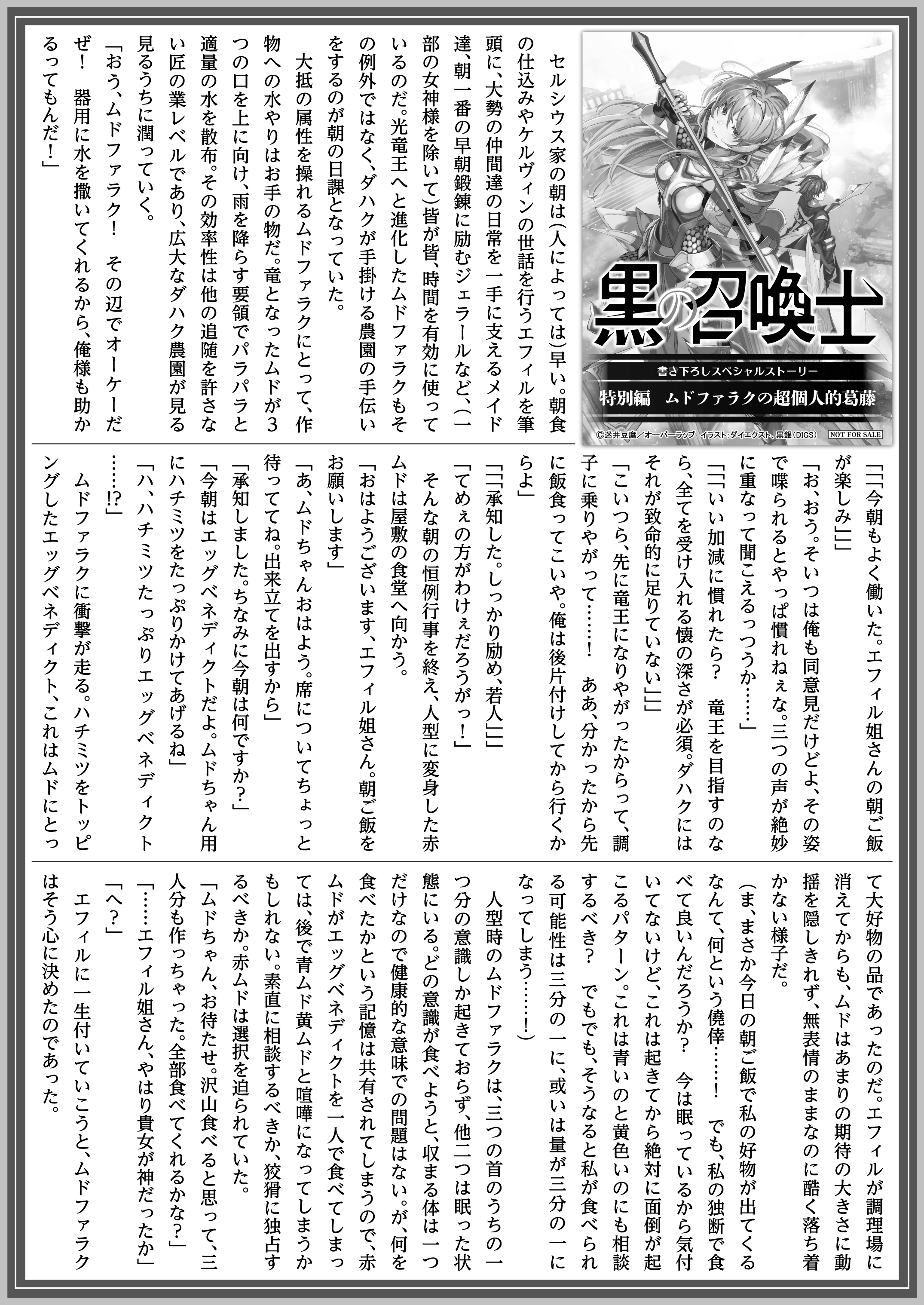 【文庫】「黒の召喚士 9 真なる英雄」B5SSペーパー